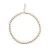 New pearl necklace, a niche classic accessory necklace, a feminine, light luxury sweater chain, collarbone chain, 8mm accessory Item Picture